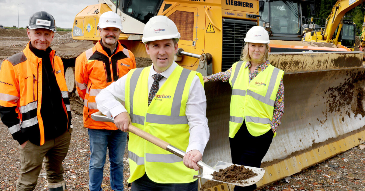 Social sharing card for 50 affordable homes get under way in Shildon, including 35 for social rent