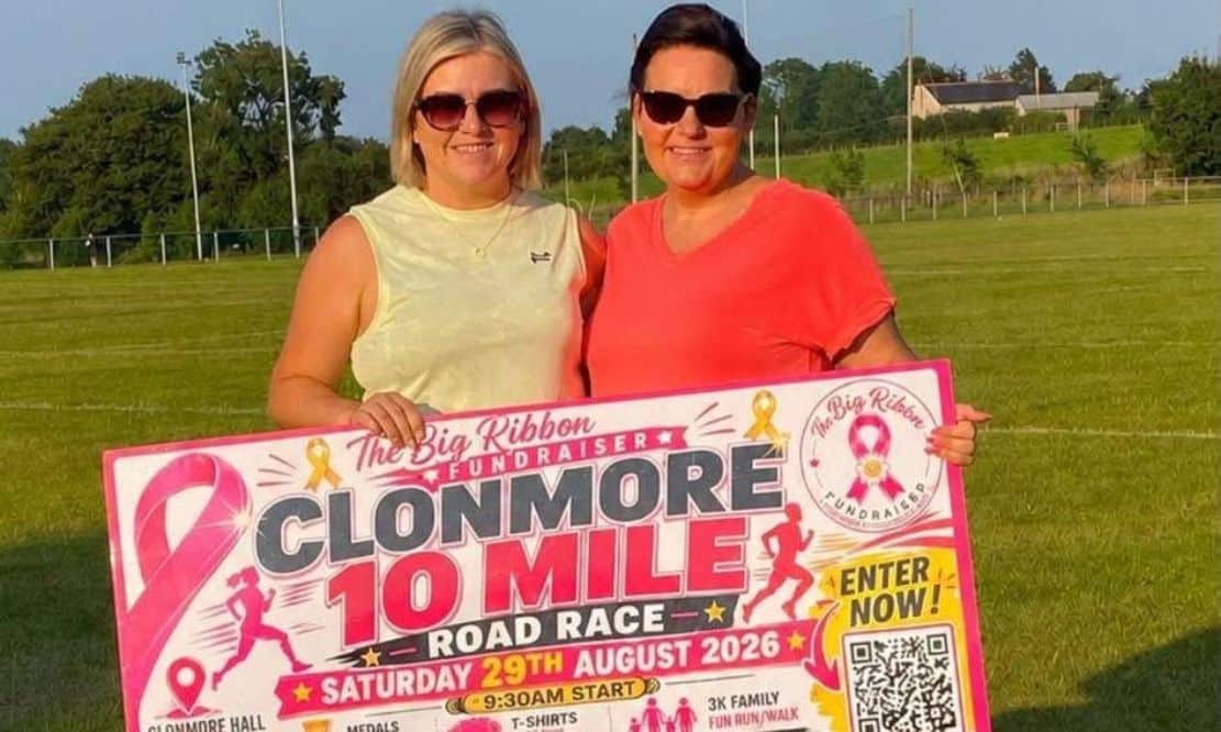 Social sharing card for Armagh breast cancer survivors prepare to wrap up ‘Big Ribbon Fundraiser’, bow-led over by generosity!