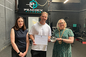 Social sharing card for Free fitness sessions for over-60s earn gym owner community sports award