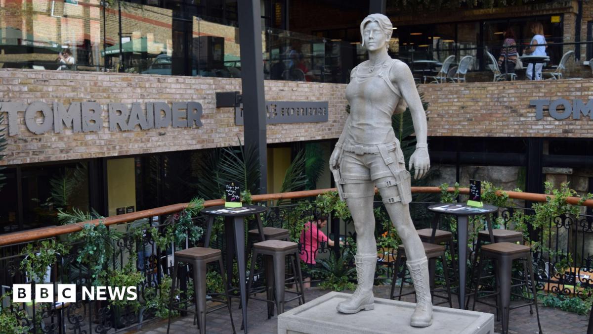 Social sharing card for Derby fans are crowdfunding £30,000 to bring a nine-foot Lara Croft statue home