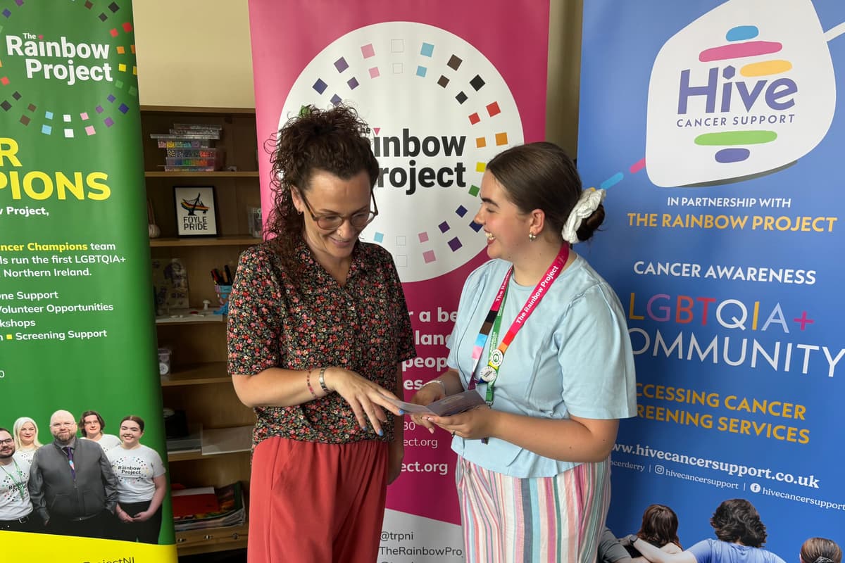 Social sharing card for Derry charities collaborate on new LGBTQIA+ cancer support guide