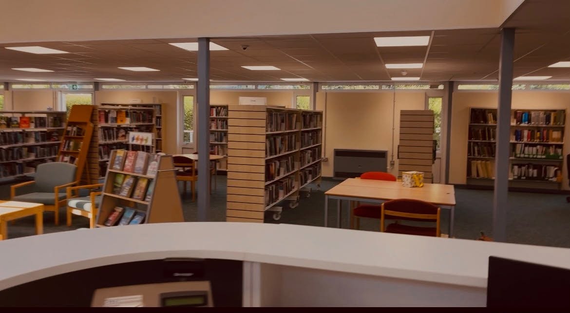 Social sharing card for Dorset Council: Sherborne Library has reopened to the public