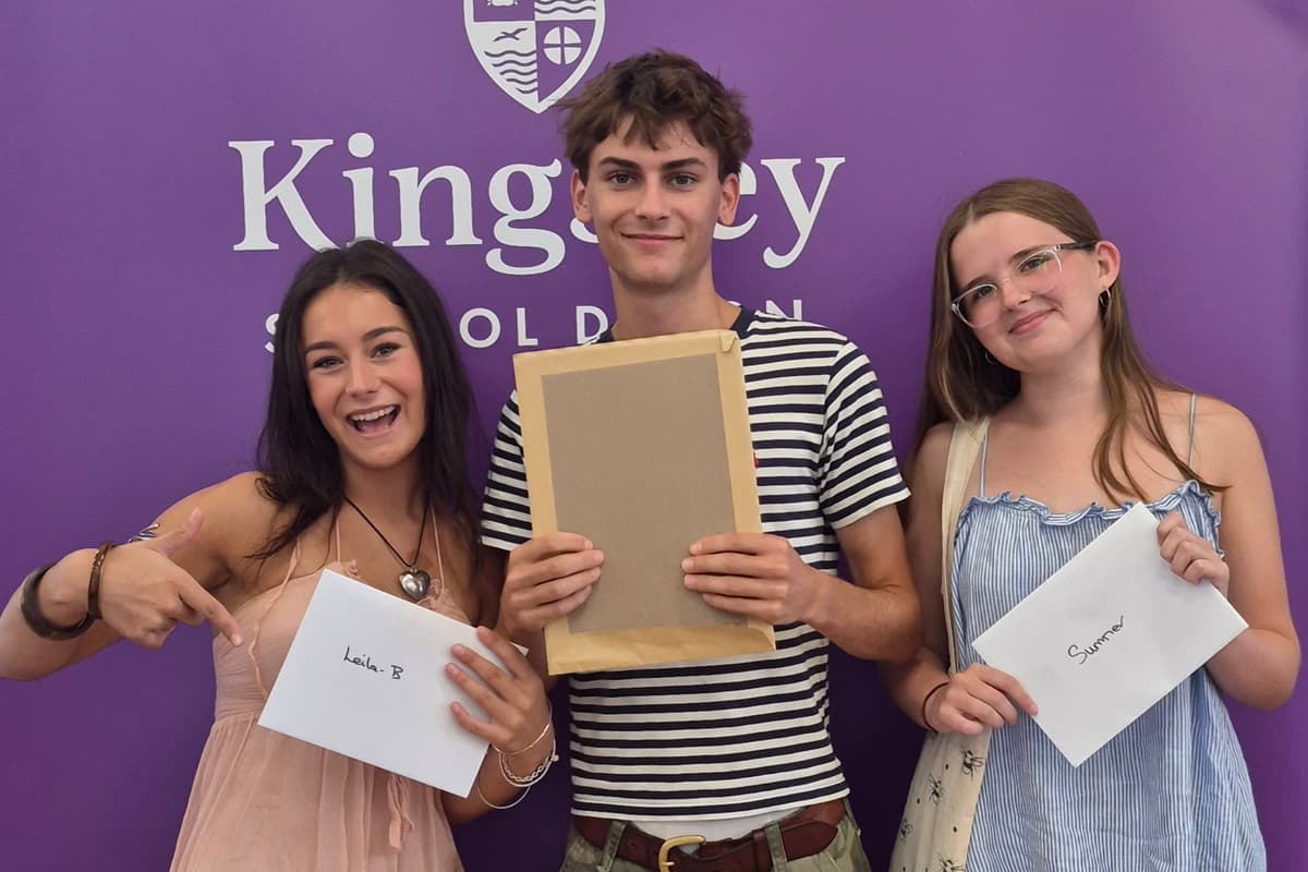 Social sharing card for Kingsley School celebrates record results and a top-25% national ranking