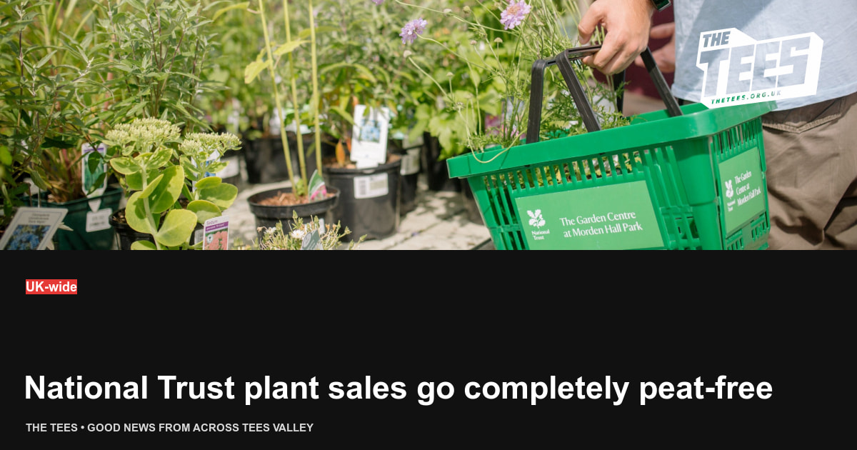 Social sharing card for National Trust plant sales go completely peat-free