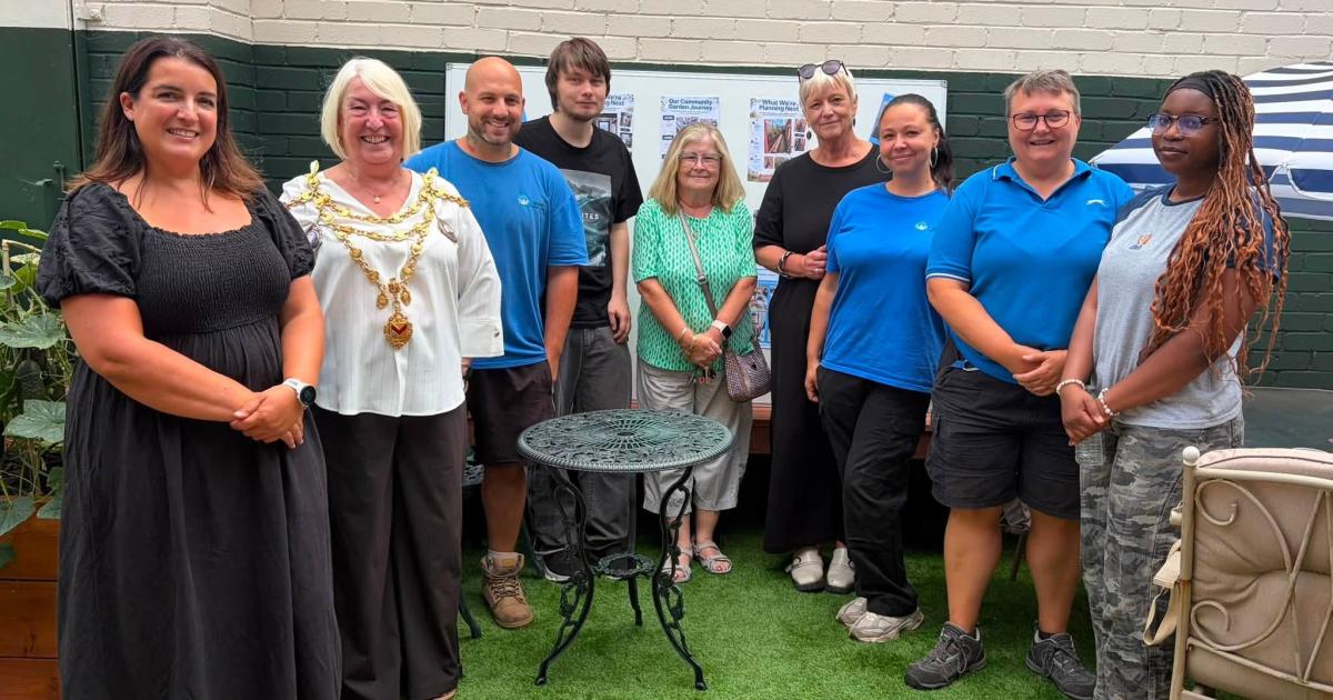 Social sharing card for Newport community garden grows food, skills and connection from an unused patch of land