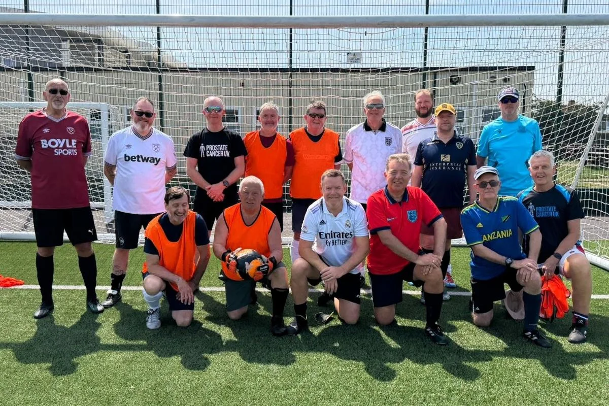 Social sharing card for 12-hour walking football marathon raises almost £5,000 for Prostate Cancer UK