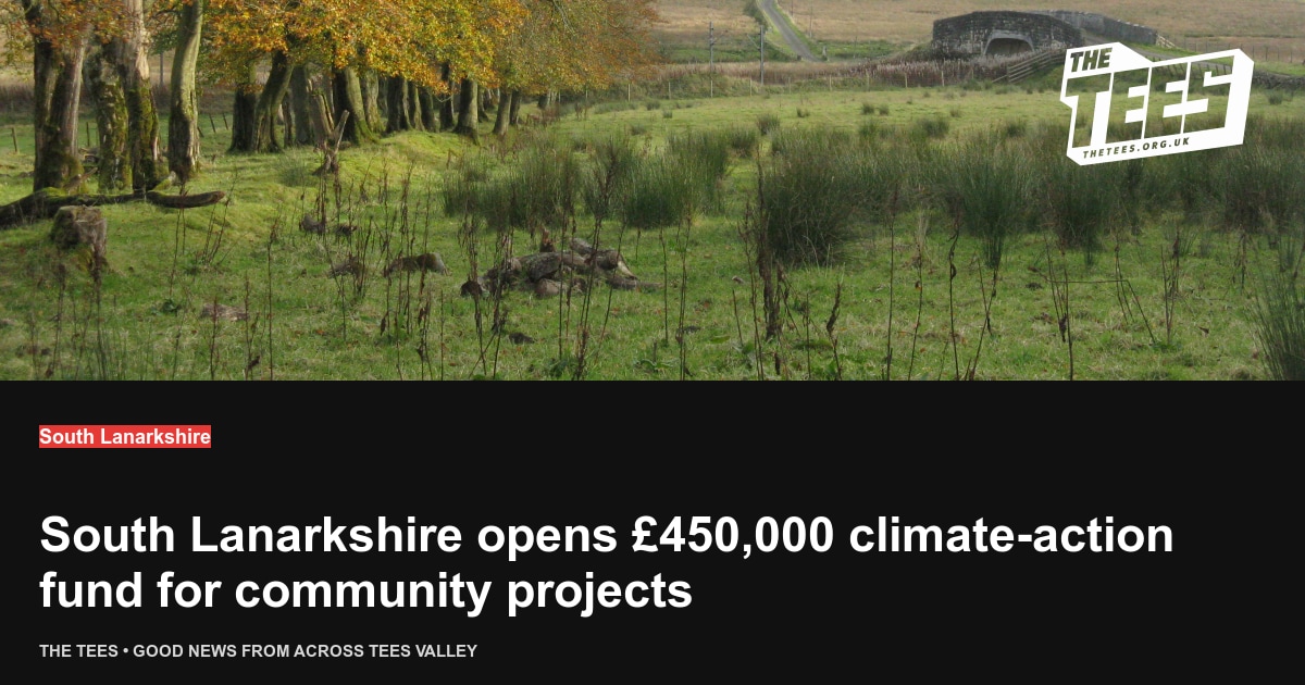 Social sharing card for South Lanarkshire opens £450,000 climate-action fund for community projects