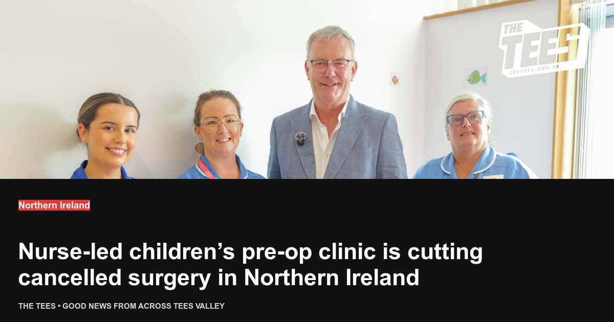 Social sharing card for Nurse-led children’s pre-op clinic is cutting cancelled surgery in Northern Ireland