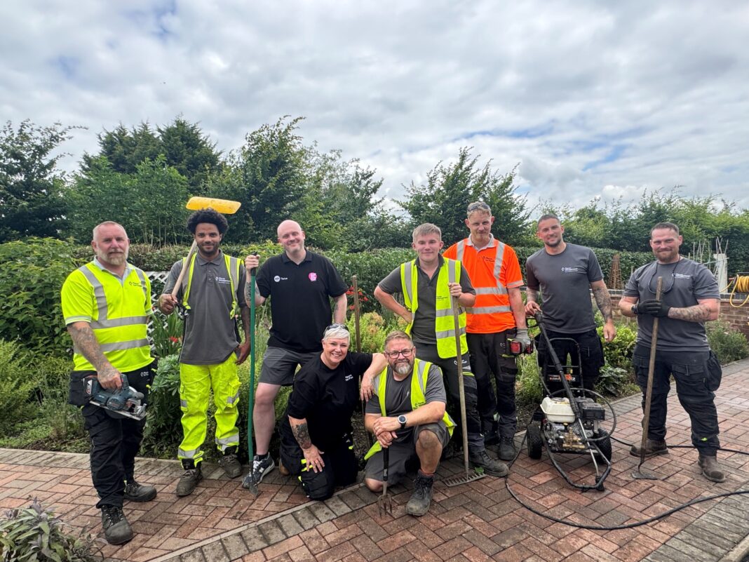 Social sharing card for Volunteers help Derbyshire homelessness project grow its garden and support space